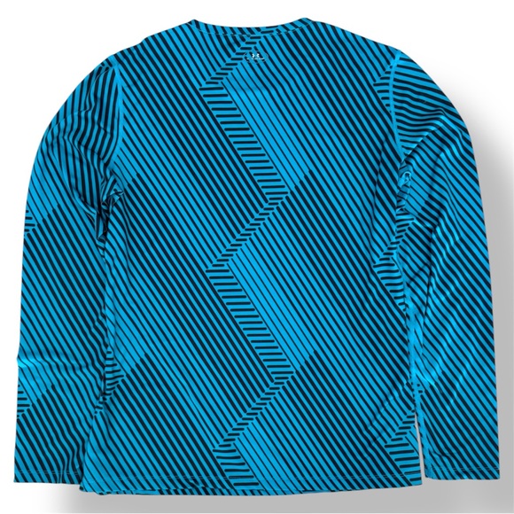 Under Armour Women’s ColdGear Fitted Long Sleeve Shirt XL Teal Black Geometric - Picture 4 of 7